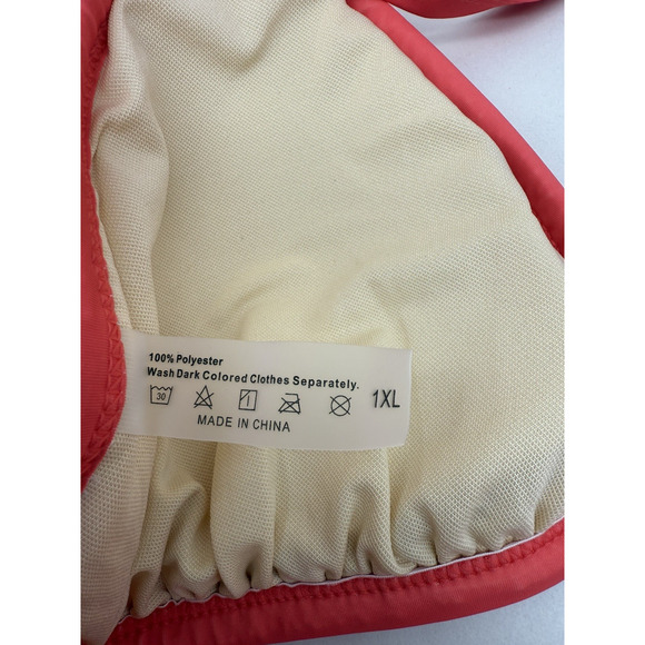 Women Plus Size, Bikini Sets String 2-Piece Halter Swimsuits w/Tie Side Size 1XL - Picture 10 of 13